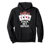 Empiler Miser Répéter Casino Jeu D’Argent Joueur Poker Sweat à Capuche