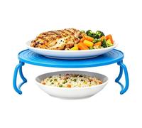 Empileur D'Assiettes Micro-Ondes Support Pliable 2 Niveaux Pour Chauffer | De Cuisson Au Four Bacon Snacks Et Restes Maison Cuisine Préparation Des Repas
