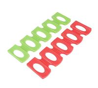 Empileur de Bouteilles en Silicone 2 Pièces, Tapis de Réfrigérateur Pratique et Peu Encombrant pour Canettes de Bière et de Vin, Rouge et Vert, Matériau de qualité Alimentaire, Env.31x9.5cm