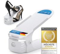 Empileur de chaussures - organisateur de chaussures pour 50% d'espace supplémentaire dans le casier à chaussures, armoire à chaussures, classeurs à chaussures blancs (10 pièces)