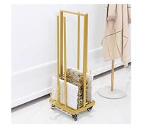 Empileur de cintres en métal, empileur de cintres en métal, Support d'empilage de cintres de Rangement avec Roues, Chariot d'empilage de cintres de Rangement 2 en 1, Support de Support d'org