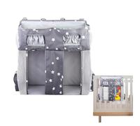 Empileur de couches - Grand organisateur de tête de lit avec plusieurs compartiments de 19,6 pouces | Organisateur de berceau Oxford, chariot à couches pour crèche, articles essentiels pour bébé, âme