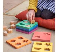 TickiT Empileur de forme en bois Arc-en-ci