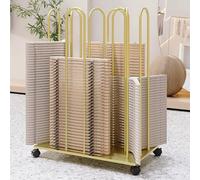 Empileur d'organisateur de Cintre,Support de Cintre 4 en 1 Support Mobile Support de Rangement de Cintre avec roulettes pivotantes,Support de Rangement pour Cintre, pour Magasin de vêtements,Placard