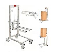 Empileur manuel pliable, hauteur maximale de 85 cm, charge de 60 kg, chariot élévateur portable et grue pour entrepôt d'usine