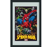 Empire 537645 Miroir imprimé Spiderman avec Cadre en Plastique faà§on Bois 20 x 30 cm