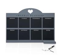 Empire Agenda hebdomadaire pour repas et liste de choses à faire avec stylo, tableau effaçable à sec pour cuisine, bureau et maison (L, bleu)