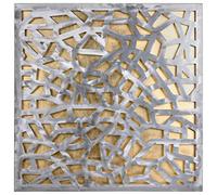 Empire Art Direct Décoration métallique 3D prête à être accrochée, salon, chambre et bureau, dorée, argentée, 2,5 x 81,3 cm