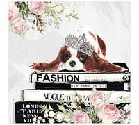 Empire Art Direct Impression murale avec motif chien cavalier sans cadre, panneau en verre trempé flottant prêt à être accroché, salon, chambre à coucher et bureau, 50,8 x 50,8 x 0,5 cm