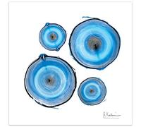 Empire Art Direct Mineral Rings II Décoration murale abstraite sur panneau de verre trempé flottant sans cadre Prêt à accrocher pour salon, chambre à coucher et bureau 61 x 61 x 0,5 cm