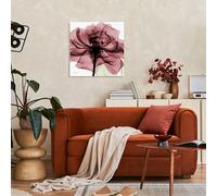 Empire Art Direct Panneau en verre trempé flottant sans cadre - Décoration murale graphique prête à être accrochée - 61 x 61 cm - Chianti Rose II