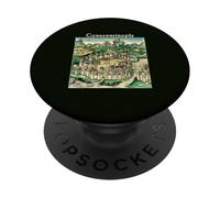 Empire Byzantin de la Ville de Constantinople PopSockets PopGrip Adhésif