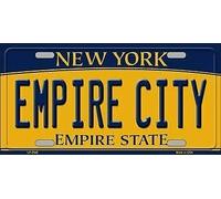 Empire City Plaque d'immatriculation en métal Motif New York 15,2 x 30,5 cm