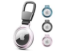 Empire Étui de protection en métal pour Apple Airtag - Coque en aluminium de qualité supérieure pour Apple Air Tag - Protection améliorée et design élégant - Protégez vos Airtags avec style (violet)