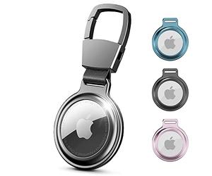 Empire Étui de protection en métal pour Apple Airtag - Coque en aluminium de qualité supérieure pour Apple Air Tag - Protection améliorée et design élégant - Protégez vos Airtags avec style (noir)