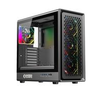 EMPIRE GAMING EC257 Boîtier PC Gamer Moyen Tour ATX/mATX/ITX, Façade Mesh Airflow, 4 Ventilateurs ARGB 120mm préinstallés + HUB PWM, Verre Trempé, GPU 420 mm, watercooling 360 mm, USB-C