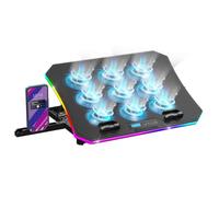EMPIRE GAMING - Guardian C900 Refroidisseur PC Ordinateur Portable 12’’ à 17’’ RGB Gamer -9 Ventilateurs - Contrôleur LCD -10 Modes RGB -7 Hauteurs Réglables -Support Amovible
