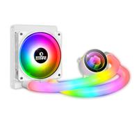 EMPIRE GAMING - Guardian P-W120 Watercooling AIO PC Gamer - Refroidissement de CPU Liquide ARGB 3 Pins 5V - 1x120MM - Intel LGA 1700/1200/115X/1366/2066/2011,AMD AM5/AM4 - Blanc