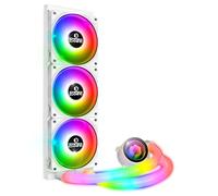 EMPIRE GAMING - Guardian P-W360 Watercooling AIO PC Gamer - Refroidissement de CPU Liquide ARGB 3 Pins 5V - 3x120MM - Intel LGA 1700/1200/115X/1366/2066/2011,AMD AM5/AM4 - Blanc
