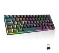 EMPIRE GAMING - K246 Clavier Gaming sans Fil Compact TKL 65% WiFi Type-C - Switches Mécanique MX Red (FR-AZERTY) - pour PC/PS4/PS5/Xbox - Rétroéclairage RGB - 62 Touches