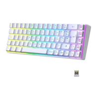EMPIRE GAMING K508 Clavier Gamer sans Fil Compact (AZERTY) - Bluetooth / 2.4G/ Type-C - 23 Touches - PS4/PS5/PC/Mac - Blanc