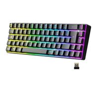 EMPIRE GAMING K508 Clavier Gamer sans Fil Compact (AZERTY) - Bluetooth / 2.4G/ Type-C - 23 Touches - PS4/PS5/PC/Mac - Noir