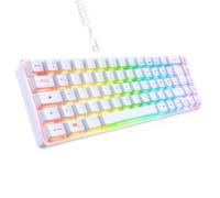 EMPIRE GAMING - Neu 2024 - K208 Kompakte TKL-Kabelgebundene Tastatur (DE-QWERTZ) 69 Tasten RGB - Abnehmbares USB Type C Kabel Plug & Play - PC/PS4/PS5/Spielekonsole - 23 Anti-Ghosting-Tasten (Weiß)