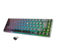EMPIRE GAMING RF241 - Clavier Gaming Mécanique Compact sans Fil Slim en Aluminium Low Profile, Rechargeable FR(AZERTY),3 Mode (2,4GHz/BT/USB-C),69 Touches MX Red,RGB,NKRO,Compatible PC/Mac/P5/P4/XB