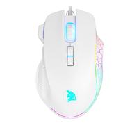 EMPIRE GAMING - W905 Souris Gamer Filaire - 12800 DPI 1000Hz -Rétroéclairage RGB - Ergonomique - PlayStation,XboxOne/Series,PC et Mac - Logiciel Inclus - 8 Boutons Programmables (Blanc)