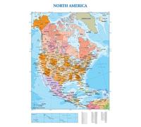 'Empire interactive - Carte Géographique mural "AMÉRIQUE DU NORD avec accessoires Ü-Poster der Grösse 61x91,5 cm