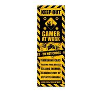 Empire Interactive Gameration Gaming Caution Poster de porte 53 x 158 cm + 2 baguettes en plastique Noir 62 cm
