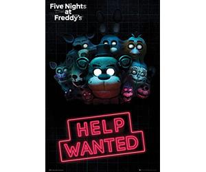 Empire Interactive Poster de jeu vidéo Five Nights at Freddy's Help Wanted 61 x 91,5 cm + 2 baguettes en plastique Noir 62 cm