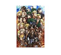 Empire Interactive Poster mural en métal Motif Attack on Titan 30 x 45 cm