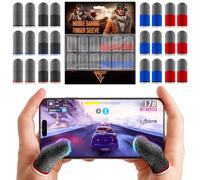 Empire Lot de 24 manchons anti-transpiration, anti-sécheresse, respirants et sensibles en fibre d'argent pour téléphone portable de jeu (multicolore)