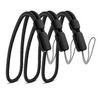 Empire Lot de 3 dragonnes réglables pour clés de voiture, appareil photo, GoPro, porte-clés, téléphone, consoles de jeux portables et plus encore - Noir