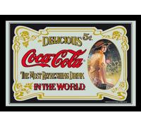 Empire Merchandising 537270 Miroir imprimé avec Cadre en Plastique façon Bois Publicité Coca-Cola Classique 30 x 20 cm