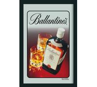 Empire Merchandising 537522 Miroir avec Cadre Plastique Effet Bois et Bouteille de Ballantine's 20 x 30 cm