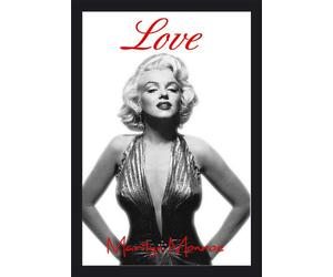 Empire Merchandising 537928 Miroir imprimé avec Cadre en Plastique façon Bois Marylin Monroe Love 20 x 30 cm