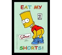 Empire Merchandising 538239 Miroir imprimé avec Cadre en Plastique façon Bois Bart Simpson Eat My Shorts 20 x 30 cm