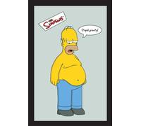 Empire Merchandising 538284 Miroir imprimé avec Cadre en Plastique Effet Bois The Simpsons Stupid Gravity 20 x 30 cm