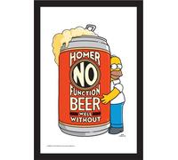 Empire Merchandising 538321 Miroir imprimé avec Cadre en Plastique Effet Bois The Simpsons Bière 20 x 30 cm