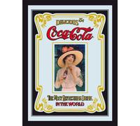 Empire Merchandising 538918 Miroir imprimé avec Cadre en Plastique Effet Bois Coca-Cola 30 x 20 cm