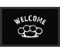 Empire Merchandising 623393 Paillasson Poing américain, Taille 60 x 40 cm, Matière Polypropylène