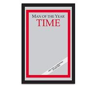Empire Merchandising Miroir imprimé avec Cadre en Plastique façon Bois Time Magazine Man of The Year 20 x 30 cm (538086)