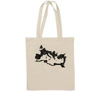 Empire Of Rome Sac fourre-tout en coton naturel Motif carte Blanc