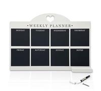 Empire Planificateur Hebdomadaire et Tableau de Menu pour Cuisine - Mural Avec Stylo, Liste de Choses à Faire, Repas Effaçable à Sec Avec Chiffon Blanc pour Bureau