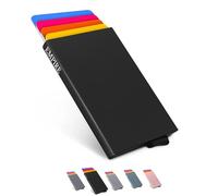 Empire Portefeuille fin minimaliste pour homme et femme avec blocage RFID/NFC, noir profond, Taille standard, Décontracté