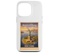 Empire Poster rétro New York City Statue de la Liberté Coque pour iPhone 13 Pro