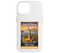 Empire Poster rétro New York City Statue de la Liberté Coque pour iPhone 14