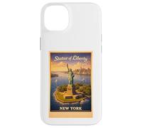 Empire Poster rétro New York City Statue de la Liberté Coque pour iPhone 14 Plus